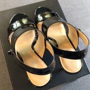 Coach Maria patent leather sandals brand new